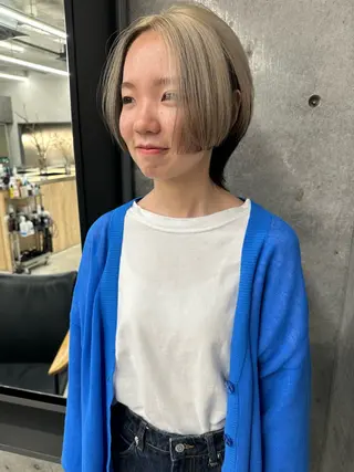 ショート カラー ボブ/似合わせカット /ニュアンスカラーのヘアスタイル