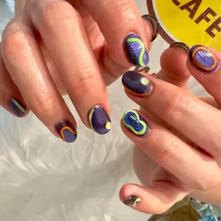 ショート m kaori𓃟のネイルデザイン