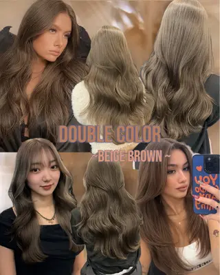 ロング カラー オリーブベージュ 🫒🩶Rianaのヘアスタイル