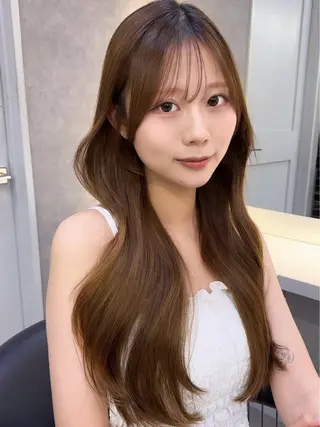 セミロング レイヤーと顔まわり 大好き❣️関口拓馬のヘアスタイル