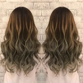 ロング カラー ヘアアレンジ EARTH 越谷店のヘアスタイル
