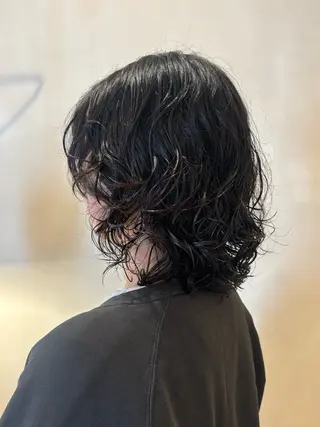 ミディアム パーマ シンバヒナノ/パーマ レイヤーカット/ボブのヘアスタイル