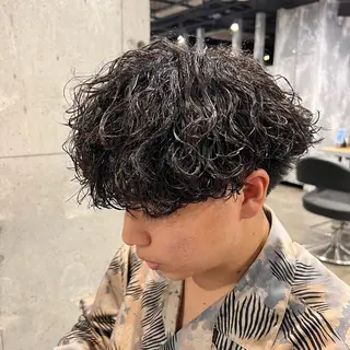 ショート カラー パーマ ヘアアレンジ メンズ キッズ 🔷横浜1のパーマ 職人🔷将太郎のヘアスタイル