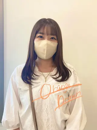 ミディアム カラー お洒落パーマ/ 艶カラー/michiのヘアスタイル