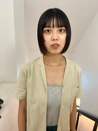 ショート 顔周りカット/透明感 カラー✂️MEIのヘアスタイル