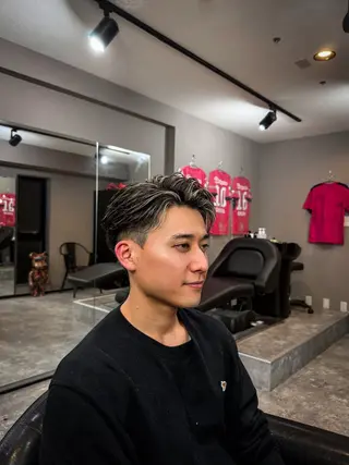 ショート カラー パーマ ヘアアレンジ メンズ NUMBER.12所属・【メンズ専門美容師】 NUMBER.12のヘアスタイル