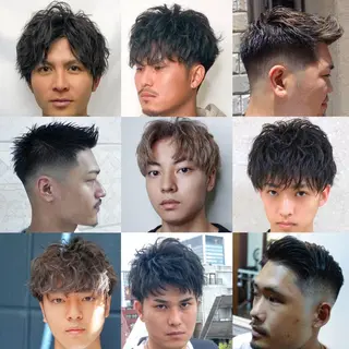 ショート カラー パーマ メンズ 髪質改善🇰🇷 レイヤーカット/梅田のヘアスタイル