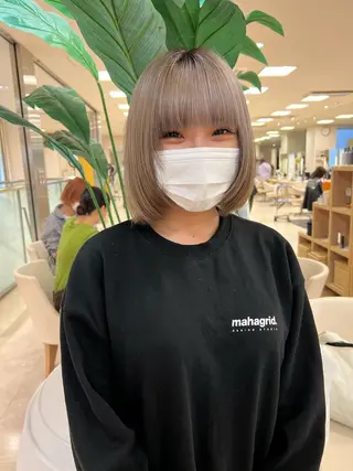 ミディアム カラー ハイトーン/ウルフ /レイヤー/坂野幸伸のヘアスタイル