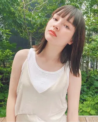 ミディアム カラー 渋谷/韓国風 西原直樹のヘアスタイル