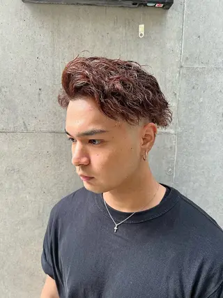 ショート カラー パーマ メンズ 豊崎 佑輔のヘアスタイル