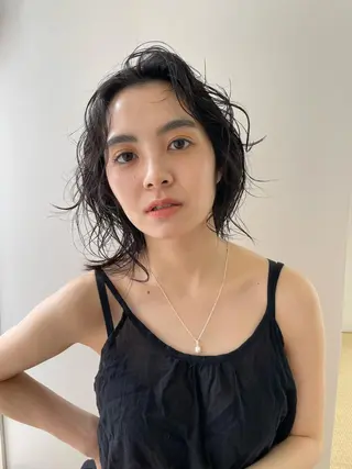 ミディアム パーマ 垢抜けボブ/SAHO /OAK溝の口のヘアスタイル