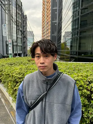 ショート パーマ メンズ fifth JINGUMAE所属・波巻きスパイラルパー マ/シャドウパーマ駿のヘアスタイル