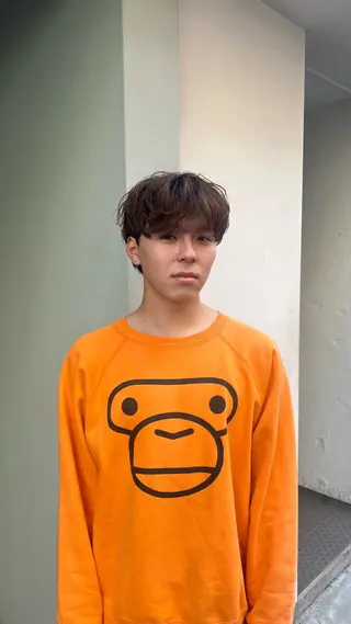 ショート パーマ メンズ GO TODAY SHAiRE SALON NU茶屋町店所属・メンズ特化 河内翔吾のヘアスタイル