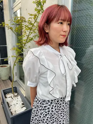 ミディアム カラー 似合わせカットカラー 👩MINAのヘアスタイル