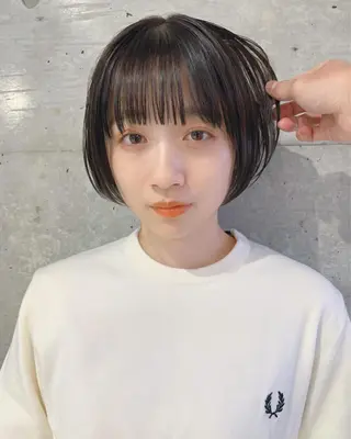 ショート カラー ボブパーマコテ巻き風 パーマNo1深江秀平のヘアスタイル