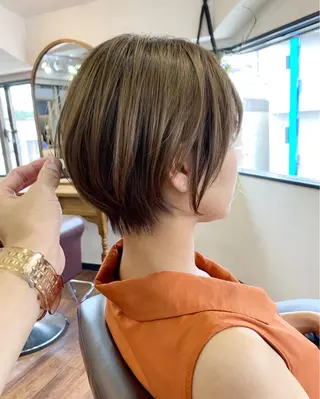 ショート 縮毛矯正/ショート/ レイヤー/畑中正敏のヘアスタイル