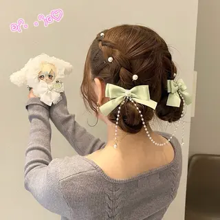 ヘアアレンジ 顔周り/暖色 /ヘアメ/あつはのヘアスタイル