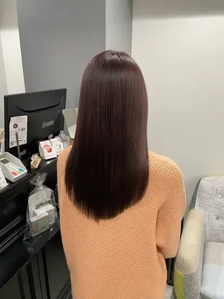 セミロング カラー 篠原 幹のヘアスタイル