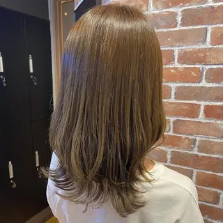 セミロング カラー 透明感カラー/韓国 ヘア🩶yuri🩵のヘアスタイル