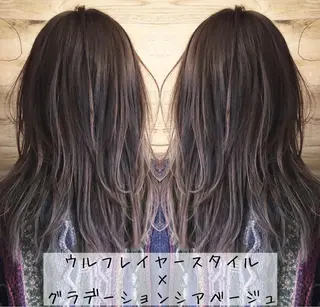 セミロング テトネ タカシのヘアスタイル