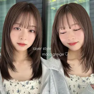 セミロング 🌸透明感/レイヤー / 栗林 彩🌸のヘアスタイル