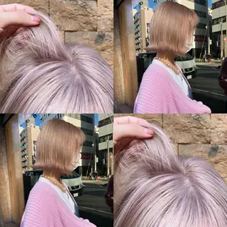 ショート ハイトーン/ ボブ 中村麟のヘアスタイル