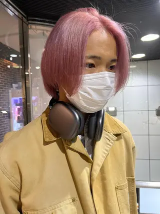 ショート カラー 💖デザインカラー/ タダ ハナカ💖のヘアスタイル