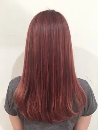 ロング カラー 杉井 恵里のヘアスタイル