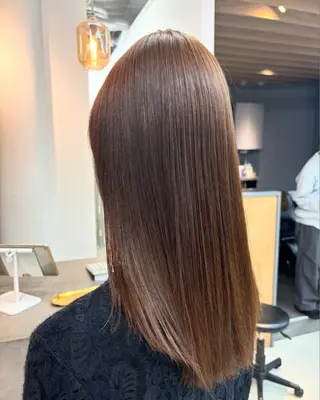 セミロング 艶髪ストレート/ 理美容師/ショウキのヘアスタイル