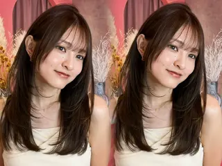 セミロング カラー 山崎/ボブ縮毛矯正 レイヤー髪質改善のヘアスタイル