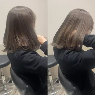 ミディアム カラー 佐野 えり奈のヘアスタイル