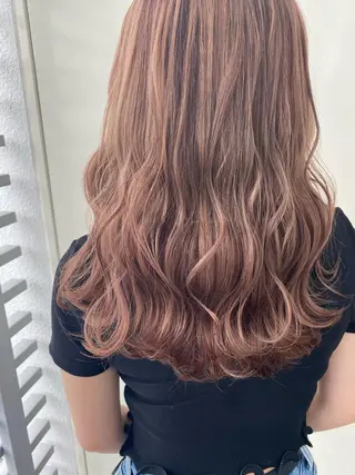 セミロング カラー 韓国ヘア顔周りカット 艶髪ベージュtamaのヘアスタイル