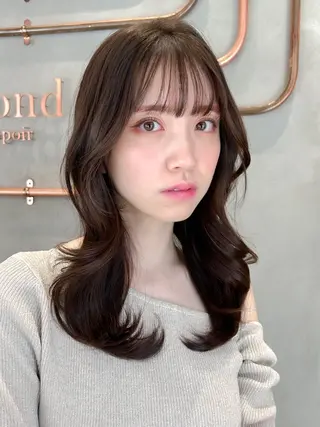 ミディアム 韓国ヘア🇰🇷／艶 カラー🫧/木村和生のヘアスタイル