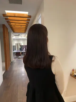 セミロング ホリグチ ルナのヘアスタイル