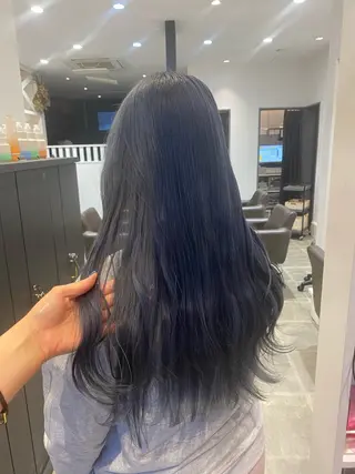 ロング カラー 柴田 枝利子のヘアスタイル