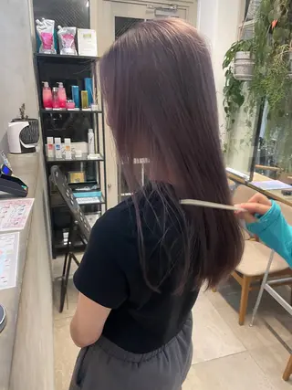 ロング miyu 透明感カラー/パーマのヘアスタイル