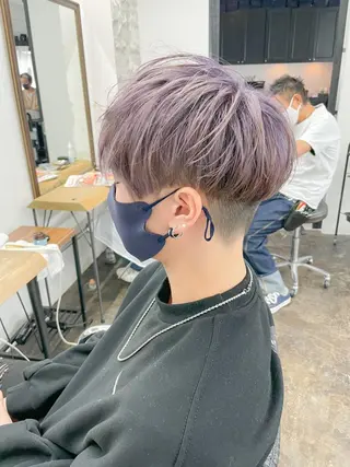 ショート カラー メンズ メンズパーマ メンズ特化ryoのヘアスタイル