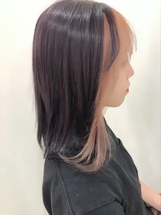 セミロング カラー 🤍オオカワ レイナ🤍のヘアスタイル