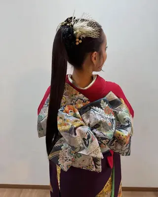 ロング ヘアアレンジ ブリーチなしWカラー ヘアセット🎀はるかのヘアスタイル