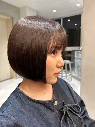 ミディアム 🫒🫒ブリーチなし 艶カラー🫒ヤマシロのヘアスタイル