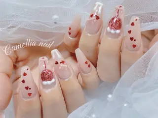 ネイル Camellia デザイン長さだしのネイルデザイン