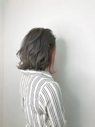 ミディアム レイヤー×縮毛矯正 深見 拓のヘアスタイル