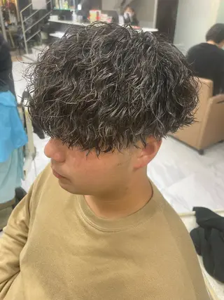 ショート パーマ メンズ ❄️メンズカット 落合諒❄️のヘアスタイル