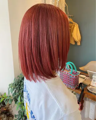 ミディアム カラー パーマ OVER→三軒茶屋 /縮毛矯正・髪質改善のヘアスタイル