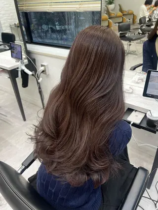 カラー 韓国ヘア♡ 顔まわりカットayaのヘアスタイル