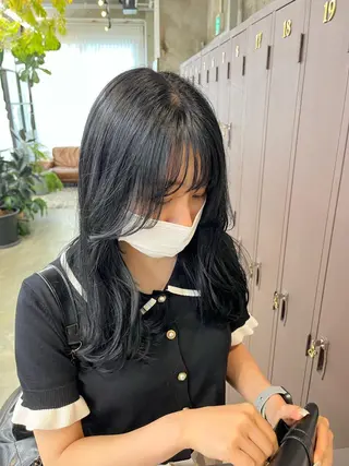 セミロング パーマ/オリーブ/ 酸性ストレート/ゆなのヘアスタイル