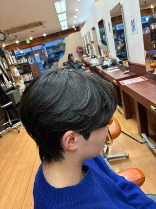 ショート パーマ ルキ🌈ブリーチカラ ー&メンズパーマ🦄のヘアスタイル