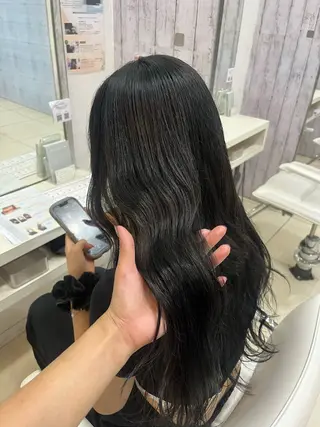 セミロング 【髪質改善カラー】 あむ·. ⟡ 🖤のヘアスタイル