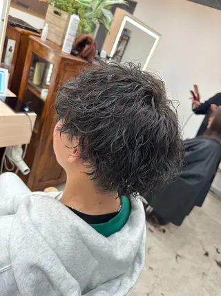 ショート パーマ メンズ little×aimer仙台2号店所属・仙台駅/メンズパーマ /🔗髙橋海汰のヘアスタイル