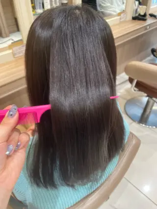 ミディアム パーマ 韓国ヘアメイク🎀/ 縮毛矯正✨山本媛香のヘアスタイル